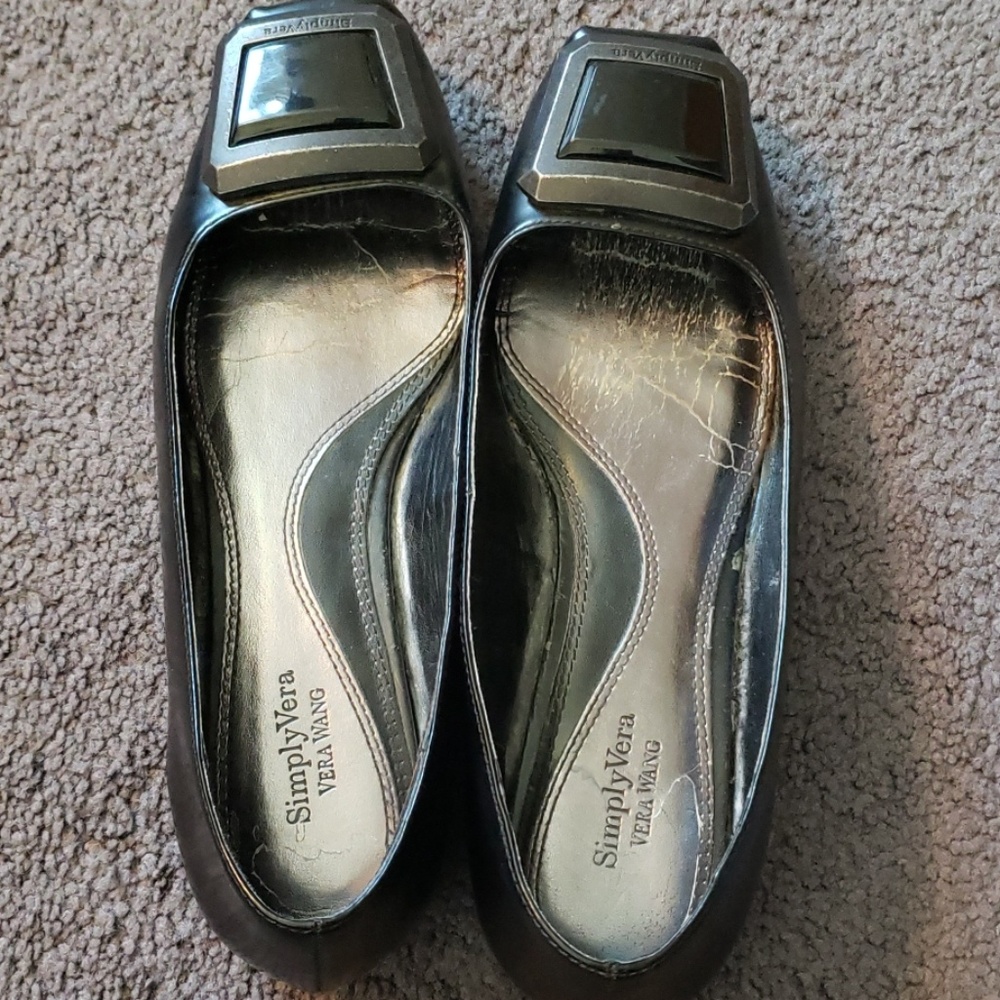 Simply Vera Vera Wang Black Flats 6M